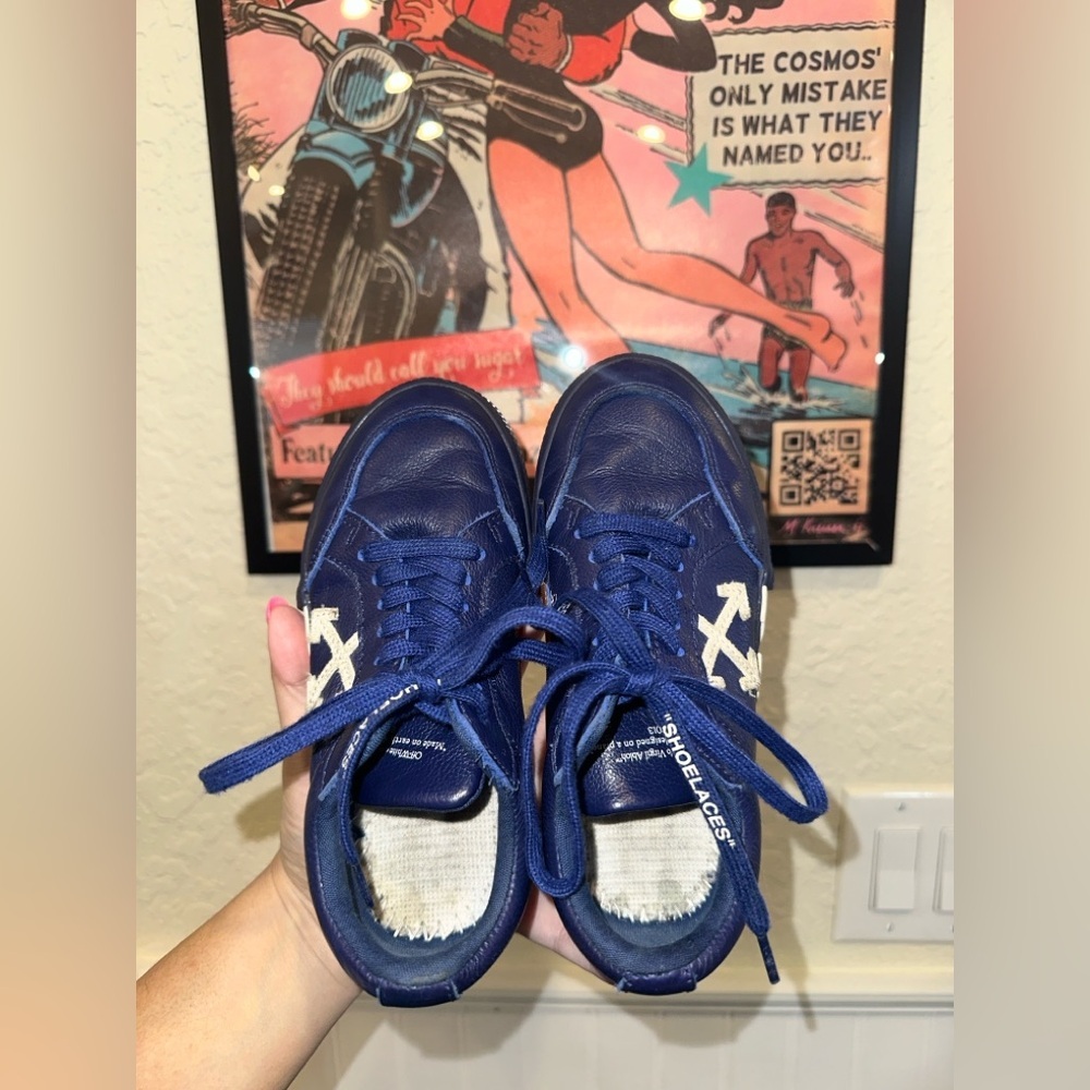 Off White Virgil Abloh Youth Kids 12.5/13 Navy Shoes - Picture 4 of 12